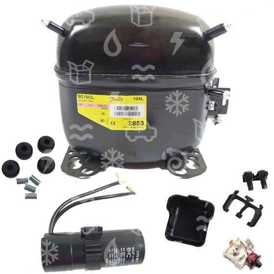 kompresor SECOP / DANFOSS SC15CLX, LBP - R404A, R507, 220-240 V, 50Hz